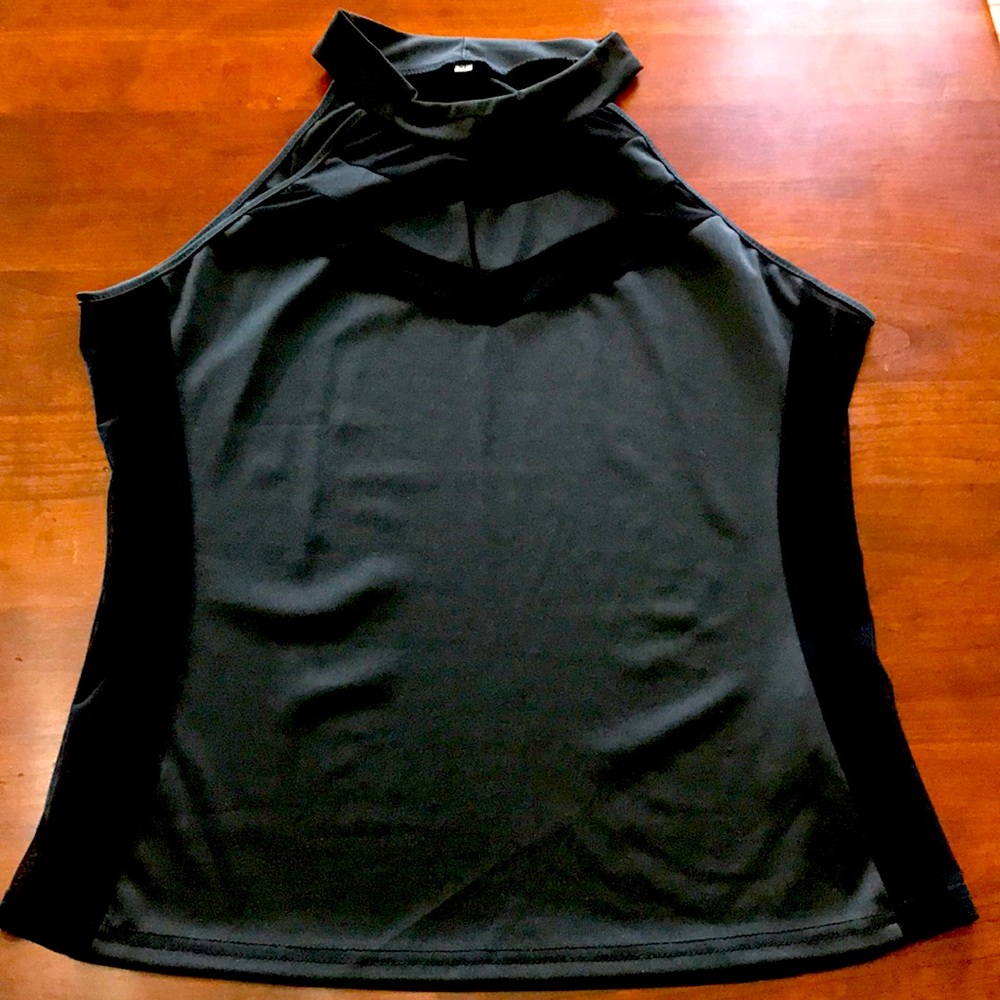 Ladies black sleeveless summer top